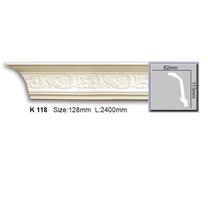 K118 Cornisa cu ornament  Harmony113x62x2400 - img 1