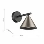 LP9032-1W Spot black and grey HORN Lampardi  - img 3