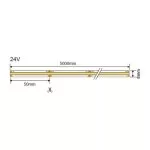 VL-COB400-10W-8mm-24V-IP20-4000K-OL Banda led 5m/rola - img 3