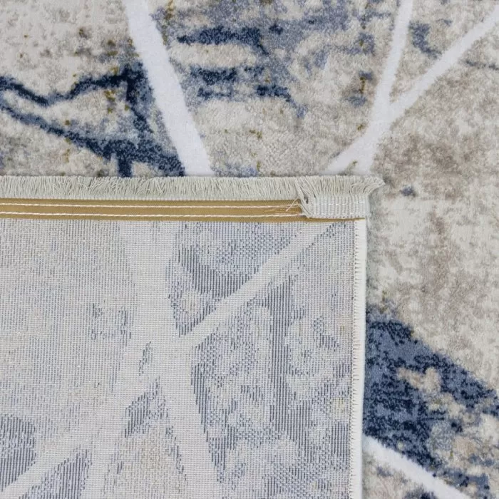 K607B Cream/ Blue Covor Kilim 160 x 230 Milat - img 2