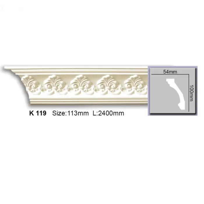 K119 Cornisa cu ornament Harmony 100x54x2400 - img 1