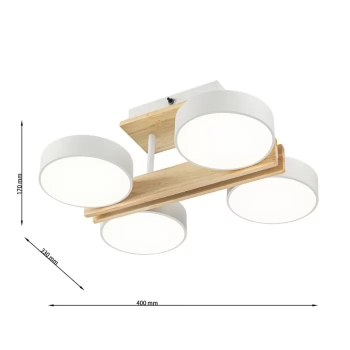 FL636-4  Lustra  NORDIC Flitz 2*27W D400*330*170 - img 3