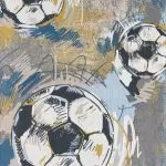 KD14A Fotbal Covor Hello Kidz 200 x 290 Royal - img 1