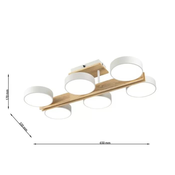 FL636-6  Lustra  NORDIC Flitz 2*39W D650*330*170 - img 3