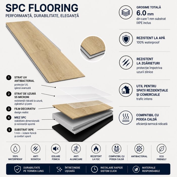 NG61140-34-XL Laminat SPC Plank XL 228*1830*6 mm, 1 cut 6pcs=2.503m2 - img 2