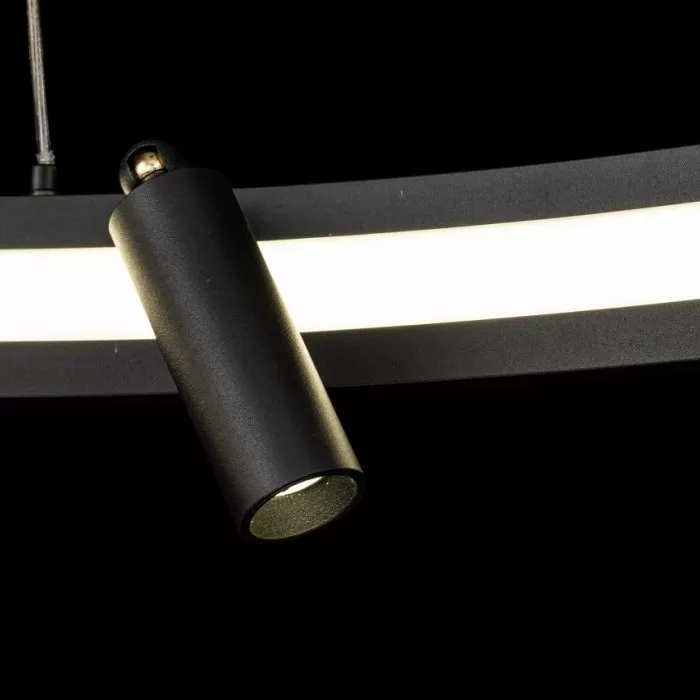 LP497-D80 Lustra Imno Black Lampardi 1x65w LED/H40-120cm D80cm - img 8