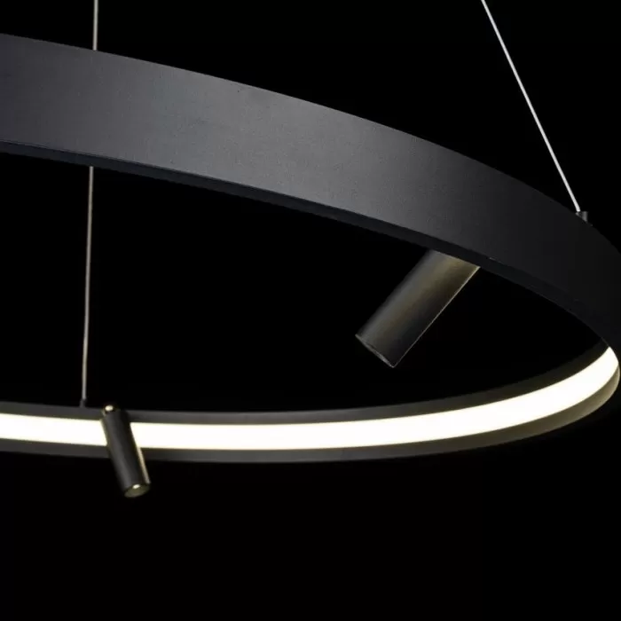 LP497-D80 Lustra Imno Black Lampardi 1x65w LED/H40-120cm D80cm - img 6