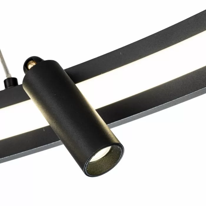 LP497-D80 Lustra Imno Black Lampardi 1x65w LED/H40-120cm D80cm - img 5