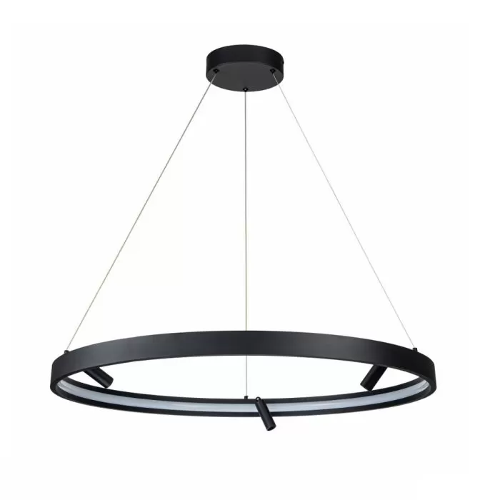 LP497-D80 Lustra Imno Black Lampardi 1x65w LED/H40-120cm D80cm - img 3