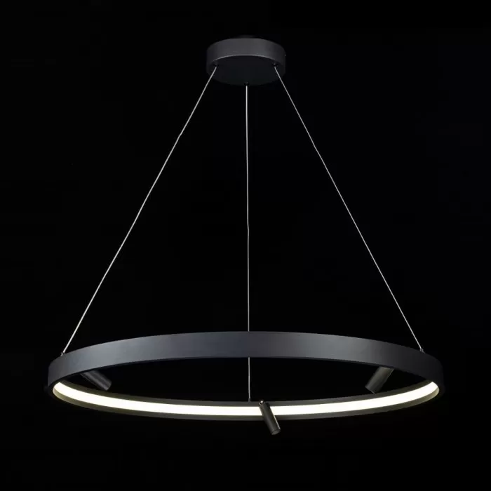 LP497-D80 Lustra Imno Black Lampardi 1x65w LED/H40-120cm D80cm - img 2