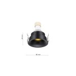 LP9121 Spot Downlight Lampardi D80*40mm/IP20 GU10 bk - img 3