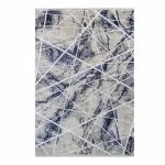 K607B Cream/ Blue Covor Kilim 120 x 170 Milat - img 1