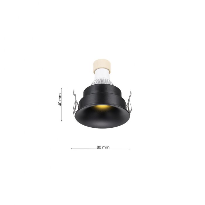 LP9121 Spot Downlight Lampardi D80*40mm/IP20 GU10 bk - img 3