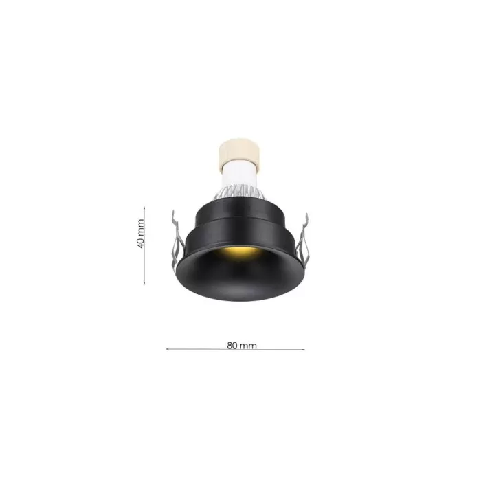 LP9121 Spot Downlight Lampardi D80*40mm/IP20 GU10 bk - img 3