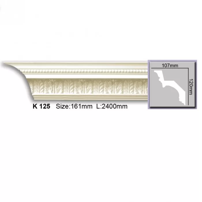 K125 Cornisa cu ornament Harmony 120x107x2400 - img 1