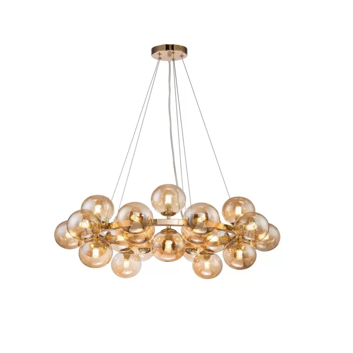 LP469-25P Suspensie Megapolis Gold Lampardi 25x40w G9/ H50-130cm D73cm - img 1