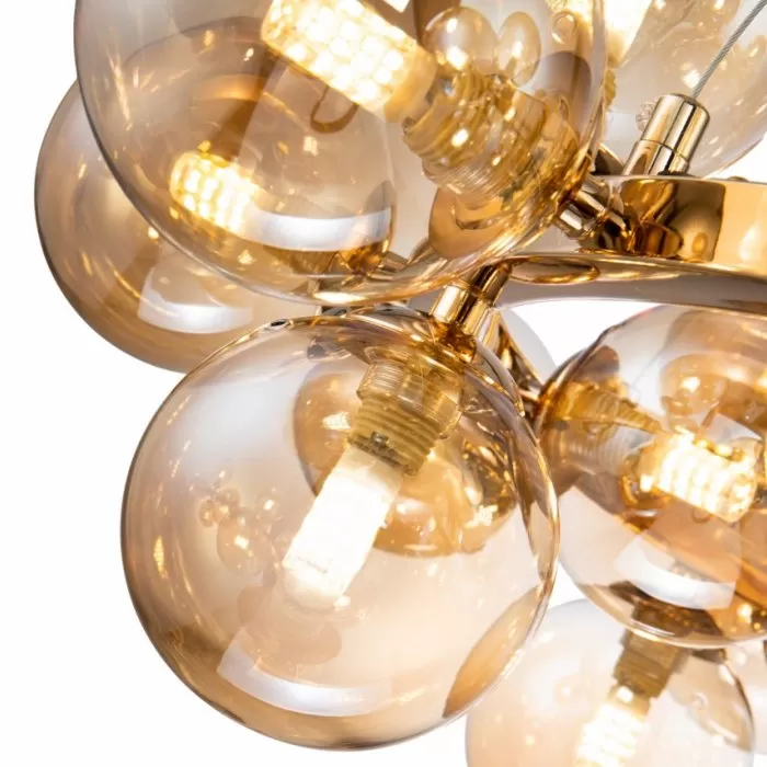LP469-25P Suspensie Megapolis Gold Lampardi 25x40w G9/ H50-130cm D73cm - img 5