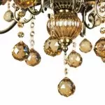 LP309-6 Lustra Royal Amber Lampardi 6x40w E14/ H52-105cm D69cm - img 3