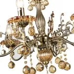 LP309-6 Lustra Royal Amber Lampardi 6x40w E14/ H52-105cm D69cm - img 2