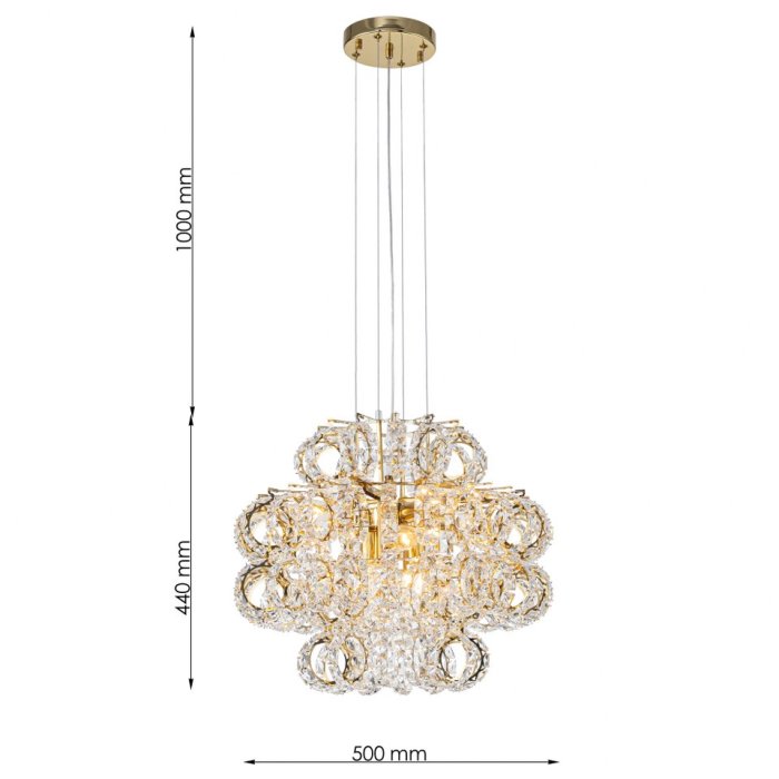 CLN1007-D50P Aplica Ringlux Cellini gold 8E14D500*H440 - img 3