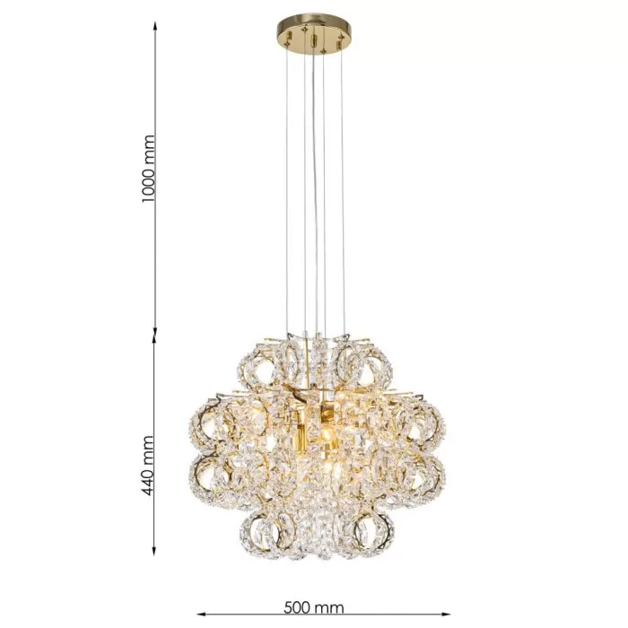 CLN1007-D50P Aplica Ringlux Cellini gold 8E14D500*H440 - img 3