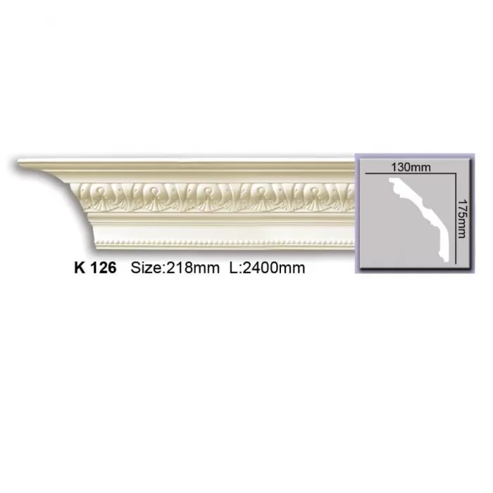 K126 Cornisa cu ornament  Harmony 130x175x2400 - img 1