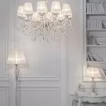 LP290-10 Lustra Grazia White Lampardi 10x40w E14/ H63-115cm D86cm - img 3