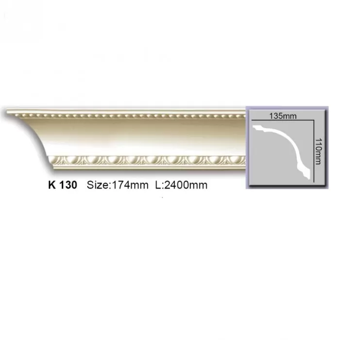 K127 Cornisa cu ornament Harmony 135x100x2400 - img 1