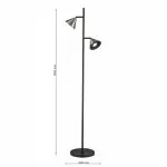 LP9032-2F Lampadar black and grey HORN Lampardi  - img 3