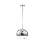 LP470-D25 Suspensie Globe Silver Lampardi 1x60w E27/H50-120cm D25cm - img 1