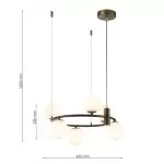 LP4031-6 Lustra NERO Lampardi G9 6*40W/D450*1300 - img 3