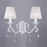 LP290-2W Aplica Grazia White Lampardi 2x40w E14/ H35cm D44cm - img 2