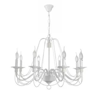 LP291-8 Lustra Ada White Lampardi 8x40w E14/ H50-100cm D70cm