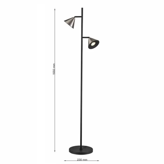 LP9032-2F Lampadar black and grey HORN Lampardi  - img 3