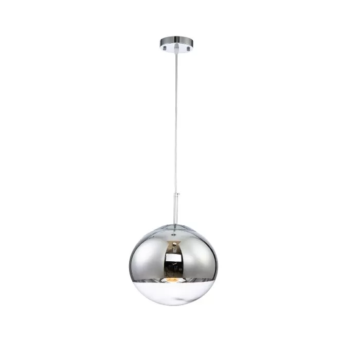 LP470-D25 Suspensie Globe Silver Lampardi 1x60w E27/H50-120cm D25cm - img 1