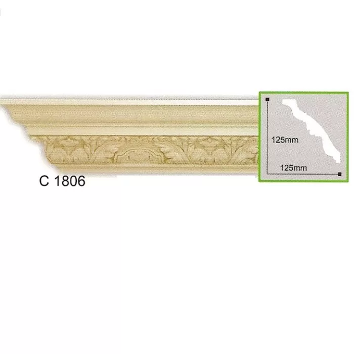 C1806-8Cornisa cu ornament  Gaudi Decor125x125x2440 - img 1