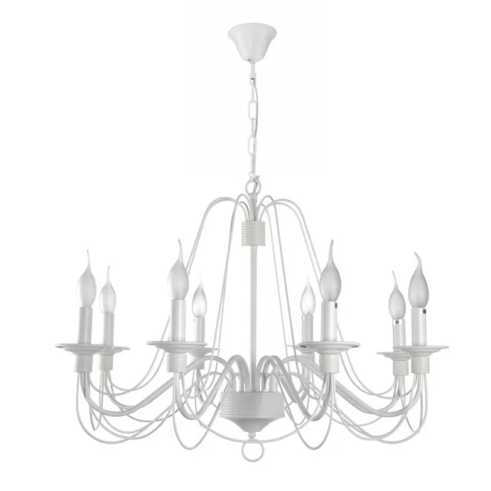 LP291-8 Lustra Ada White Lampardi 8x40w E14/ H50-100cm D70cm - img 1
