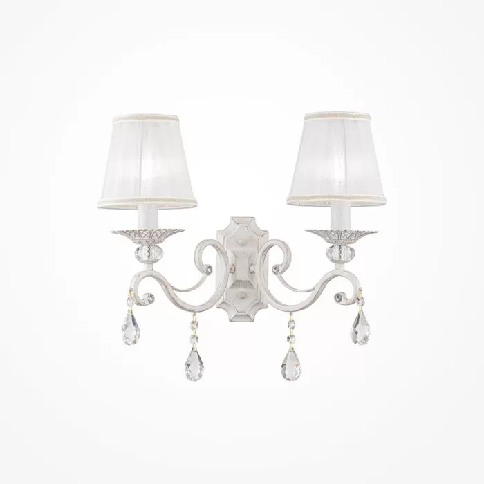 LP290-2W Aplica Grazia White Lampardi 2x40w E14/ H35cm D44cm - img 1