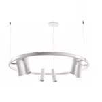 LP671-D90 Suspensie Rondo White Lampardi 6x50w GU10/H50-90cm D90cm - img 1