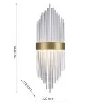 LP140-1W Aplica Prisma Lampardi 220*110*570MM/LED 12W 3000~6000K - img 3