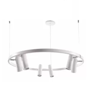 LP671-D90 Suspensie Rondo White Lampardi 6x50w GU10/H50-90cm D90cm