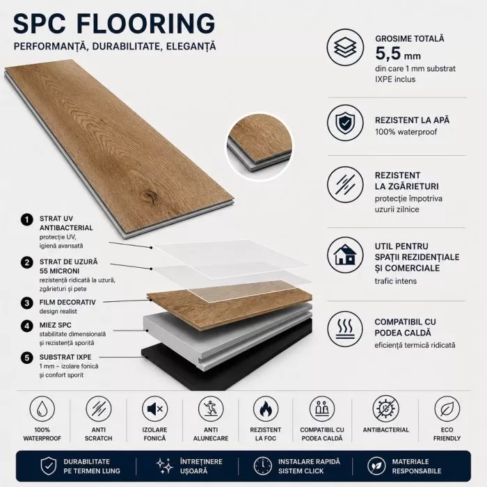 NG6919-59-PL Laminat SPC PLANK 228x1220-.278/1 cutx8 b. = 2.225 m2 / 1buc = 0,278m2  - img 3
