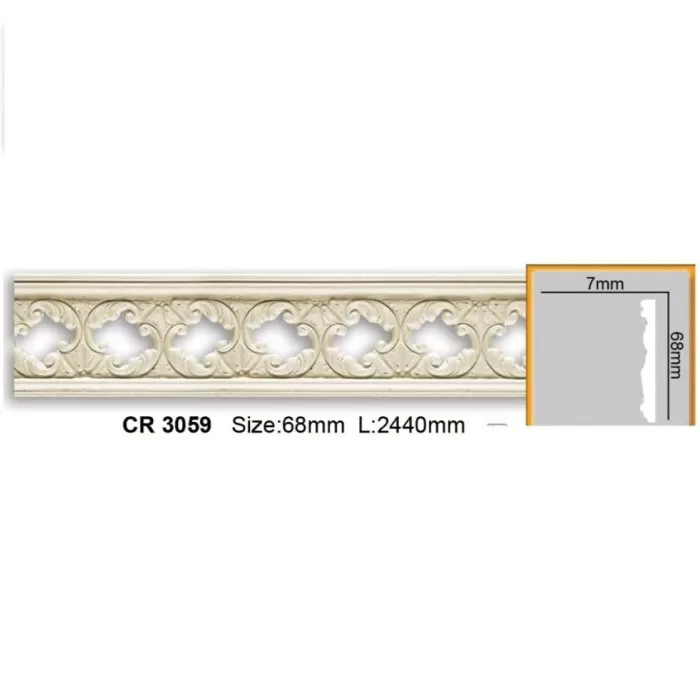 CR3059 Molding ornament Gaudi Decor 68x7x2000 - img 1