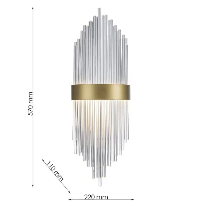 LP140-1W Aplica Prisma Lampardi 220*110*570MM/LED 12W 3000~6000K - img 3