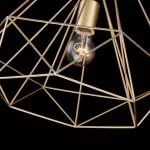 LP492-D40 Suspensie Rette Gold Lampardi 1x60w E27/H50-120cm D40cm - img 10