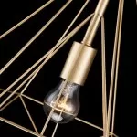 LP492-D40 Suspensie Rette Gold Lampardi 1x60w E27/H50-120cm D40cm - img 6