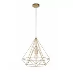 LP492-D40 Suspensie Rette Gold Lampardi 1x60w E27/H50-120cm D40cm - img 3