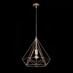 LP492-D40 Suspensie Rette Gold Lampardi 1x60w E27/H50-120cm D40cm - img 2