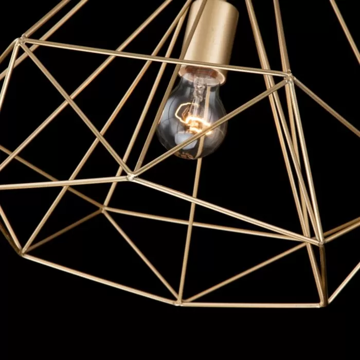 LP492-D40 Suspensie Rette Gold Lampardi 1x60w E27/H50-120cm D40cm - img 10