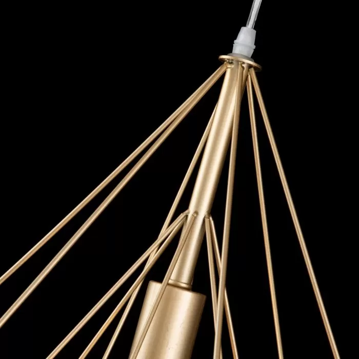 LP492-D40 Suspensie Rette Gold Lampardi 1x60w E27/H50-120cm D40cm - img 8